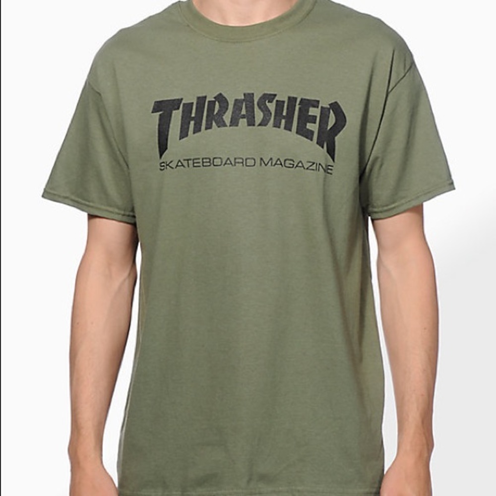 Thrasher Skate Mag Army Green T-Shirt